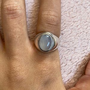 Moonstone Statement 925 Sterling Silver Ring